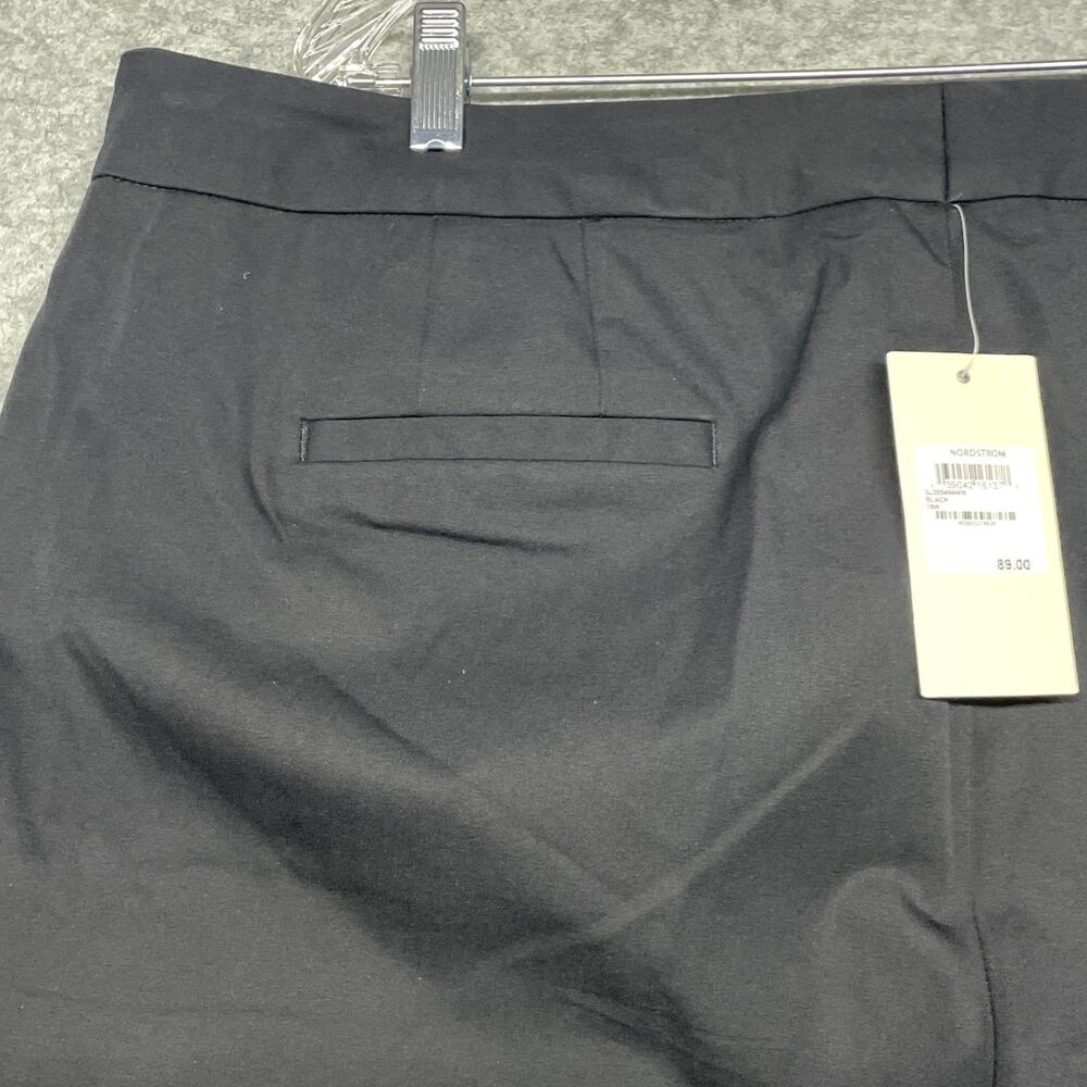 NWT Sejour Womens 18W Curvy Fit Pants Black Trousers High Rise Straight Stretch - Picture 10 of 12